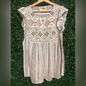 🌸Savanna Jane🌸 unique boho sleeveless top-Size Small-Flowy,unique,summer!🌺🌸